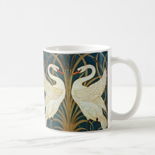 Walter Crane Swan, Rush and Iris Art Nouveau Kaffeetasse (Rechts)