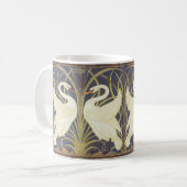 Walter Crane Swan, Rush and Iris Art Nouveau Kaffeetasse (Vorderseite Links)