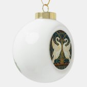 Walter Crane Swan, Rush and Iris Art Nouveau Keramik Kugel-Ornament (Links)