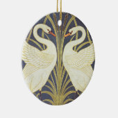Walter Crane Swan, Rush and Iris Art Nouveau Keramik Ornament (Rechts)