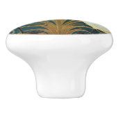 Walter Crane Swan, Rush and Iris Art Nouveau Keramikknauf (Seitenansicht)