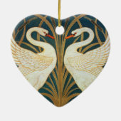 Walter Crane Swan, Rush and Iris Art Nouveau Keramikornament (Hinten)