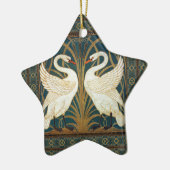 Walter Crane Swan, Rush and Iris Art Nouveau Keramikornament (Links)