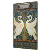 Walter Crane Swan, Rush and Iris Art Nouveau Klemmbrett (Links)