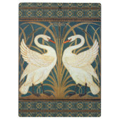 Walter Crane Swan, Rush and Iris Art Nouveau Klemmbrett (Rückseite)