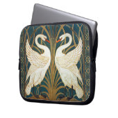 Walter Crane Swan, Rush and Iris Art Nouveau Laptopschutzhülle (Vorderseite Links)