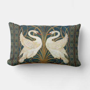 Walter Crane Swan, Rush and Iris Art Nouveau Lendenkissen