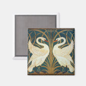 Walter Crane Swan, Rush and Iris Art Nouveau Magnet (Vorderseite/Rückseite)