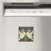 Walter Crane Swan, Rush and Iris Art Nouveau Magnet (In Situ (Geschirrspüler))