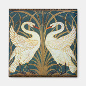 Walter Crane Swan, Rush and Iris Art Nouveau Magnet (Vorne)