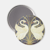 Walter Crane Swan, Rush and Iris Art Nouveau Magnet (Vorderseite/Rückseite)