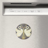 Walter Crane Swan, Rush and Iris Art Nouveau Magnet (In Situ (Geschirrspüler))