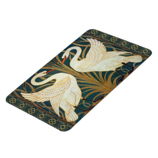 Walter Crane Swan, Rush and Iris Art Nouveau Magnet (Linke Seite)