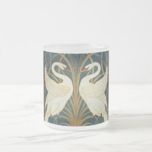 Walter Crane Swan, Rush and Iris Art Nouveau Mattglastasse
