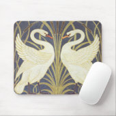 Walter Crane Swan, Rush and Iris Art Nouveau Mousepad (Mit Mouse)