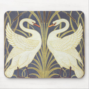 Walter Crane Swan, Rush And Iris Art Nouveau Mousepad
