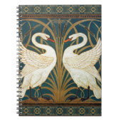 Walter Crane Swan, Rush and Iris Art Nouveau Notizblock (Vorderseite)