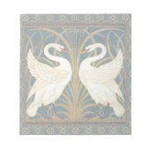 Walter Crane Swan, Rush and Iris Art Nouveau Notizblock (Vorderseite)