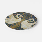Walter Crane - Swan, Rush and Iris Art Nouveau Pappteller (Schrägansicht)