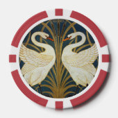Walter Crane - Swan, Rush and Iris Art Nouveau Pokerchips (Vorderseite)