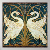 Walter Crane Swan, Rush and Iris Art Nouveau Poster (Vorne)