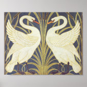 Walter Crane Swan, Rush and Iris Art Nouveau Poster (Vorne)