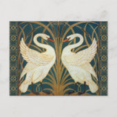 Walter Crane Swan, Rush and Iris Art Nouveau Postkarte (Vorderseite)