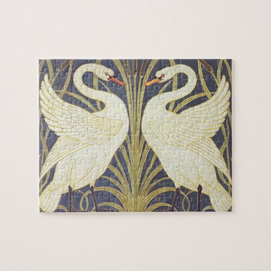 Walter Crane Swan, Rush and Iris Art Nouveau Puzzle (Horizontal)