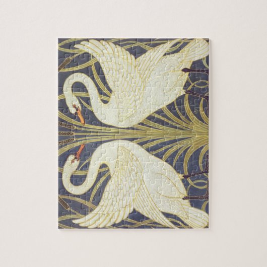 Walter Crane Swan, Rush and Iris Art Nouveau Puzzle (Vertikal)