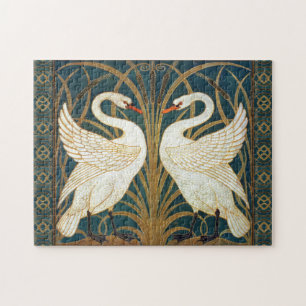 Walter Crane Swan, Rush and Iris Art Nouveau Puzzle