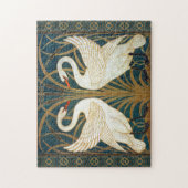 Walter Crane Swan, Rush and Iris Art Nouveau Puzzle (Vertikal)