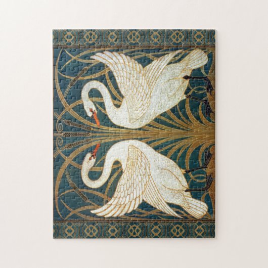 Walter Crane Swan, Rush and Iris Art Nouveau Puzzle (Vertikal)