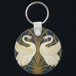 Walter Crane - Swan, Rush and Iris Art Nouveau Schlüsselanhänger<br><div class="desc">Walter Cranes Gemälde Swan, Rush und Iris sind ein schönes Beispiel für die Fähigkeit des britischen Künstlers, die Natur mit symbolischen und lebhaften Details darzustellen. Das Kunstwerk besticht durch eine ruhige Szene an einem See oder Fluss, wo ein majestätischer Schwan anmutig über das Wasser gleitet. In der Umgebung des Schwans...</div>