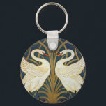 Walter Crane - Swan, Rush and Iris Art Nouveau Schlüsselanhänger<br><div class="desc">Walter Cranes Gemälde Swan, Rush und Iris sind ein schönes Beispiel für die Fähigkeit des britischen Künstlers, die Natur mit symbolischen und lebhaften Details darzustellen. Das Kunstwerk besticht durch eine ruhige Szene an einem See oder Fluss, wo ein majestätischer Schwan anmutig über das Wasser gleitet. In der Umgebung des Schwans...</div>