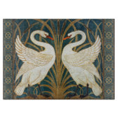 Walter Crane Swan, Rush and Iris Art Nouveau Schneidebrett (Vorderseite)