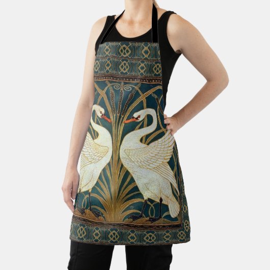Walter Crane Swan, Rush and Iris Art Nouveau Schürze (InSitu)