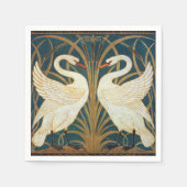 Walter Crane Swan, Rush and Iris Art Nouveau Serviette (Vorderseite)