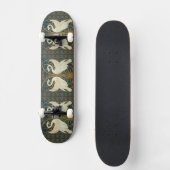 Walter Crane Swan, Rush and Iris Art Nouveau Skateboard (Vorderseite)