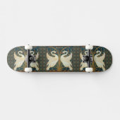 Walter Crane Swan, Rush and Iris Art Nouveau Skateboard (Horizontal)