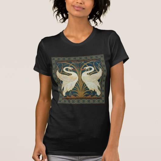 Walter Crane Swan, Rush and Iris Art Nouveau T-Shirt (Vorderseite)