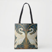 Walter Crane Swan, Rush and Iris Art Nouveau Tasche (Vorderseite)