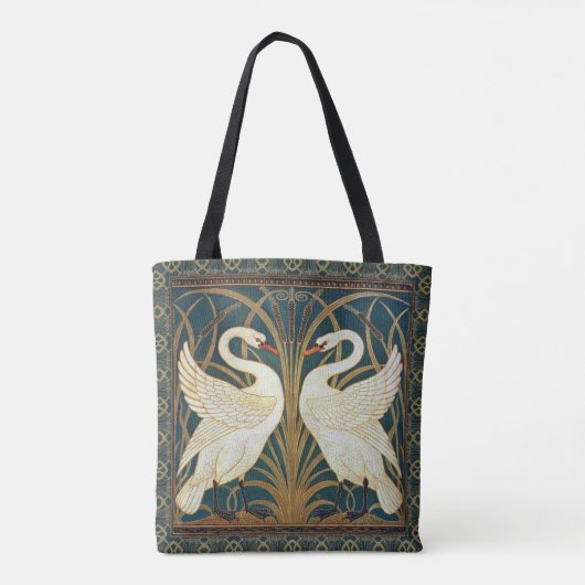 Walter Crane Swan, Rush and Iris Art Nouveau Tasche (Rückseite)