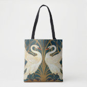Walter Crane Swan, Rush and Iris Art Nouveau Tasche (Vorderseite)