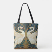 Walter Crane Swan, Rush and Iris Art Nouveau Tasche (Rückseite)