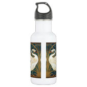Walter Crane Swan, Rush and Iris Art Nouveau Trinkflasche (Rückseite)
