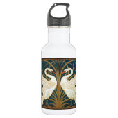Walter Crane Swan, Rush and Iris Art Nouveau Trinkflasche (Vorderseite)