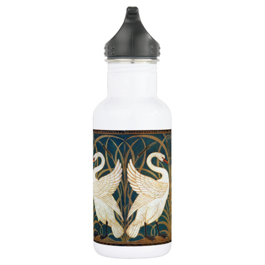 Walter Crane Swan, Rush and Iris Art Nouveau Trinkflasche (Rechts)