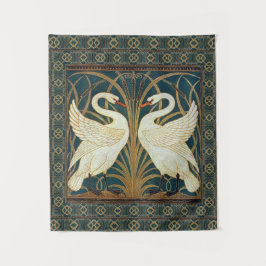 Walter Crane Swan, Rush and Iris Art Nouveau Wandteppich