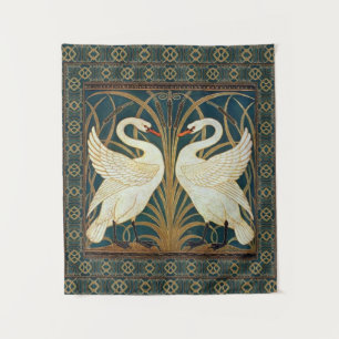 Walter Crane Swan, Rush and Iris Art Nouveau Wandteppich