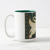 Walter Crane Swan, Rush and Iris Art Nouveau Zweifarbige Tasse (Links)